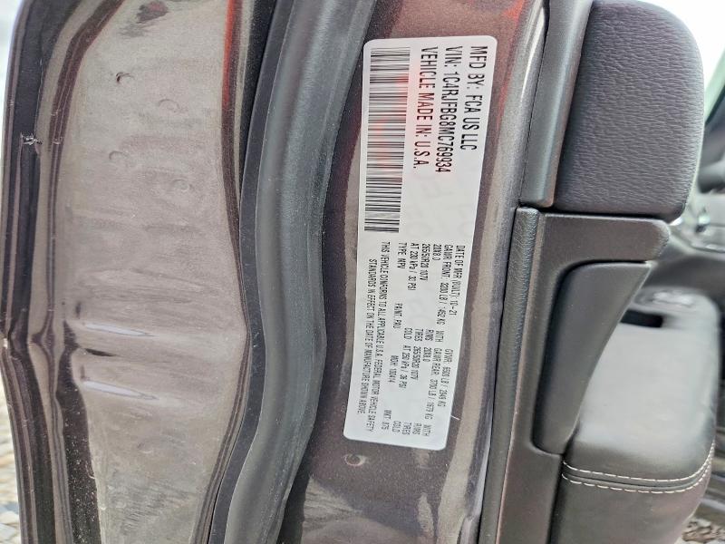 53892406 :رقم المزاد ، 1C4RJFBG8MC769934 vin ، 2021 Jeep Grand Cherokee مزاد بيع