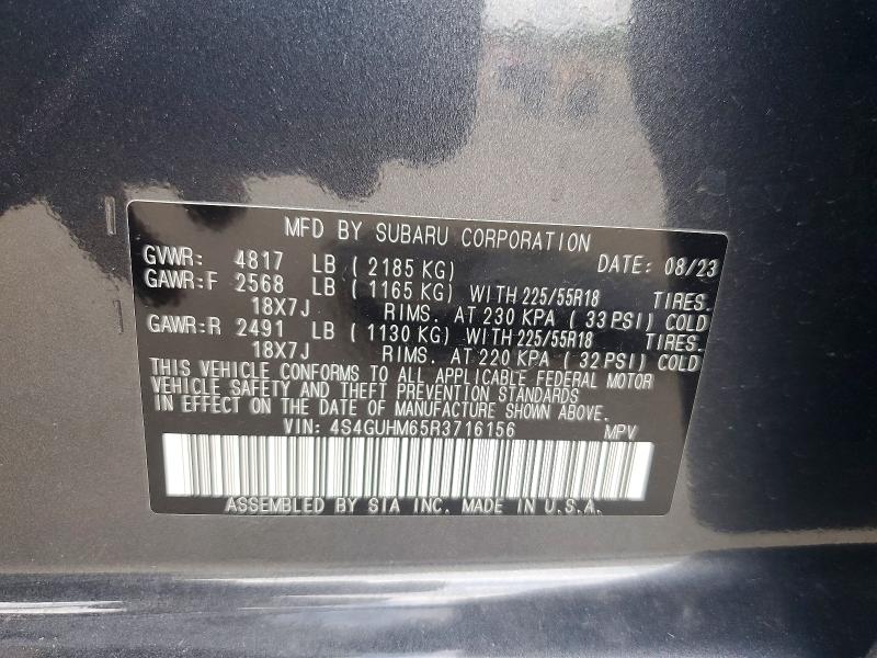Продаж на аукціоні авто 2024 Subaru Crosstrek, vin: 4S4GUHM65R3716156, номер лоту: 54120896