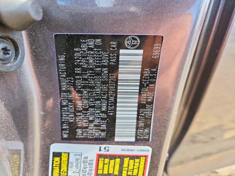 Aukcja sprzedaży 2023 Toyota Camry, vin: 4T1C11AK2PU837203, numer aukcji: 54599476