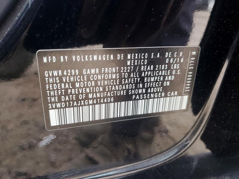 51901296 :رقم المزاد ، 3VWD17AJXGM414406 vin ، 2016 Volkswagen Jetta مزاد بيع