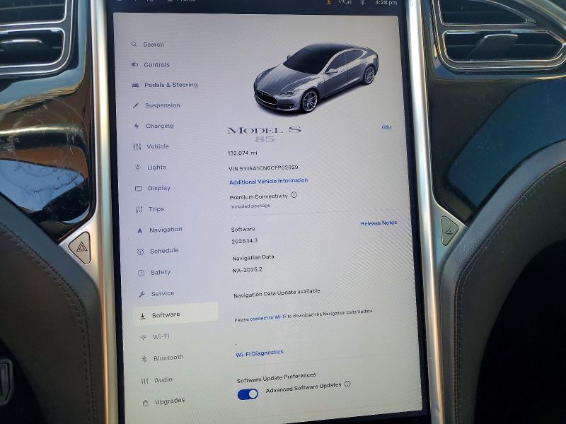 Продаж на аукціоні авто 2012 Tesla Model S, vin: 5YJSA1CN6CFP02929, номер лоту: 49984336