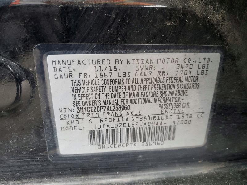 Aukcja sprzedaży 2019 Nissan Versa Note, vin: 3N1CE2CP7KL356960, numer aukcji: 52432446