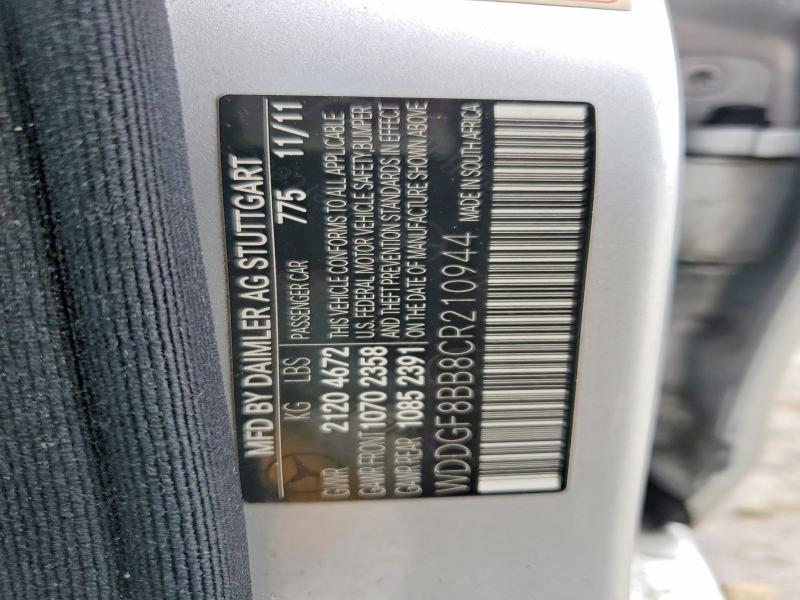 Aukcja sprzedaży 2012 Mercedes-benz C, vin: WDDGF8BB8CR210944, numer aukcji: 53927696
