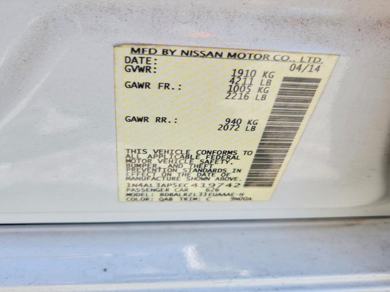 53798496 :رقم المزاد ، 1N4AL3AP5EC419742 vin ، 2014 Nissan Altima مزاد بيع