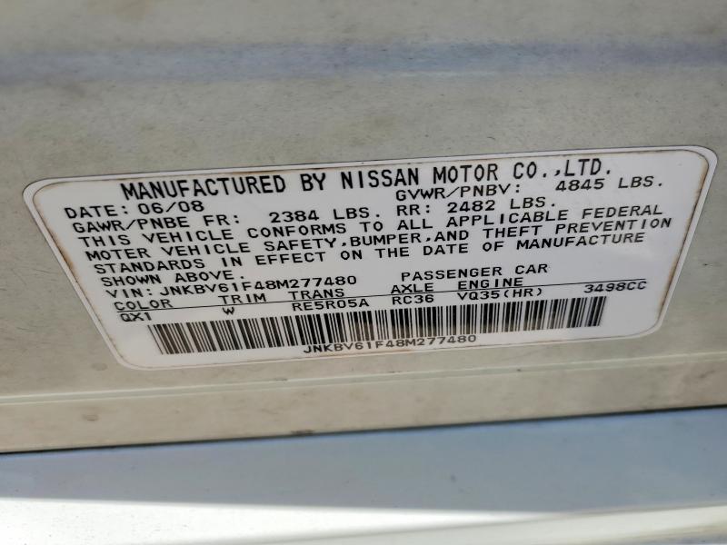 Продажа на аукционе авто 2008 Infiniti G35, vin: JNKBV61F48M277480, номер лота: 52853596