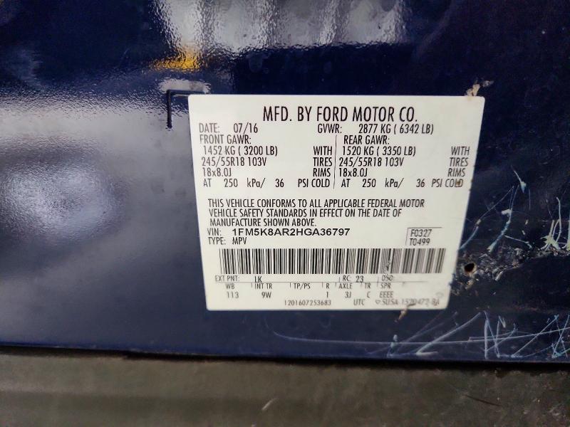 Продажа на аукционе авто 2017 Ford Explorer, vin: 1FM5K8AR2HGA36797, номер лота: 54463096