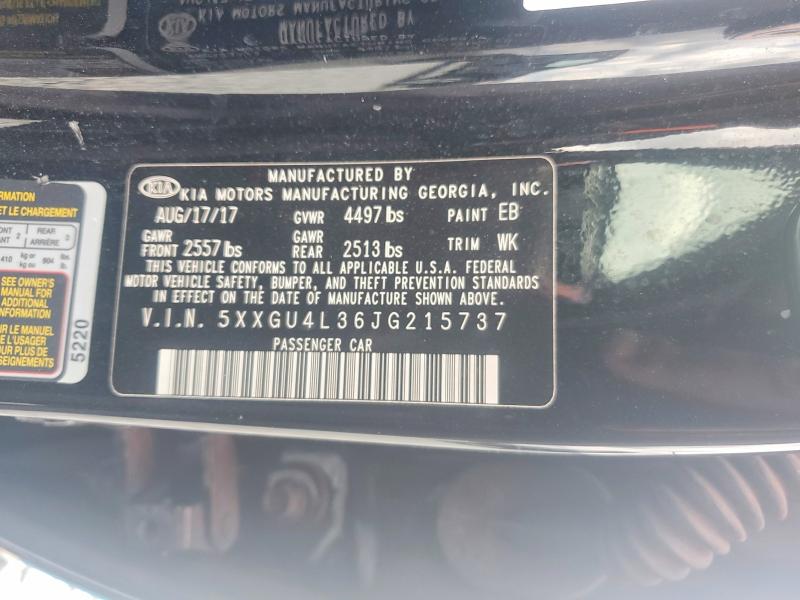 Продажа на аукционе авто 2018 Kia Optima, vin: 5XXGU4L36JG215737, номер лота: 53202576