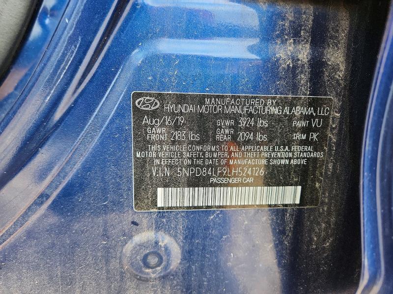 Продажа на аукционе авто 2020 Hyundai Elantra, vin: 5NPD84LF9LH524126, номер лота: 52535326