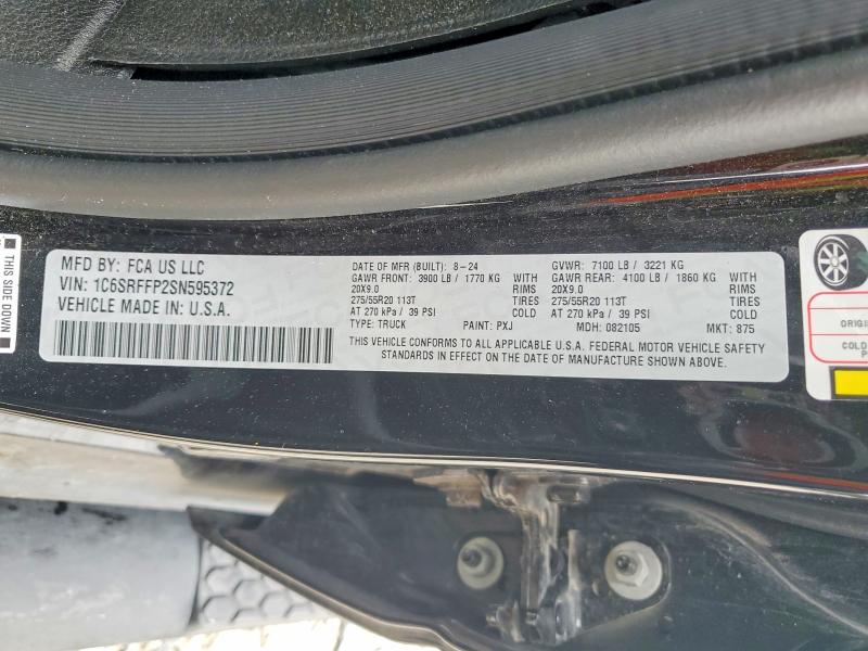 Продажа на аукционе авто 2025 Ram 1500, vin: 1C6SRFFP2SN595372, номер лота: 54473436