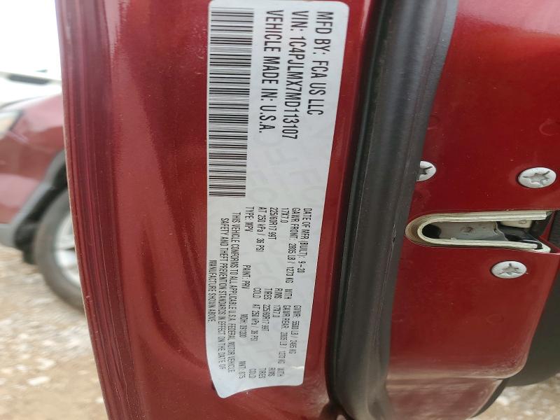 54517236 :رقم المزاد ، 1C4PJLMX7MD113107 vin ، 2021 Jeep Cherokee مزاد بيع