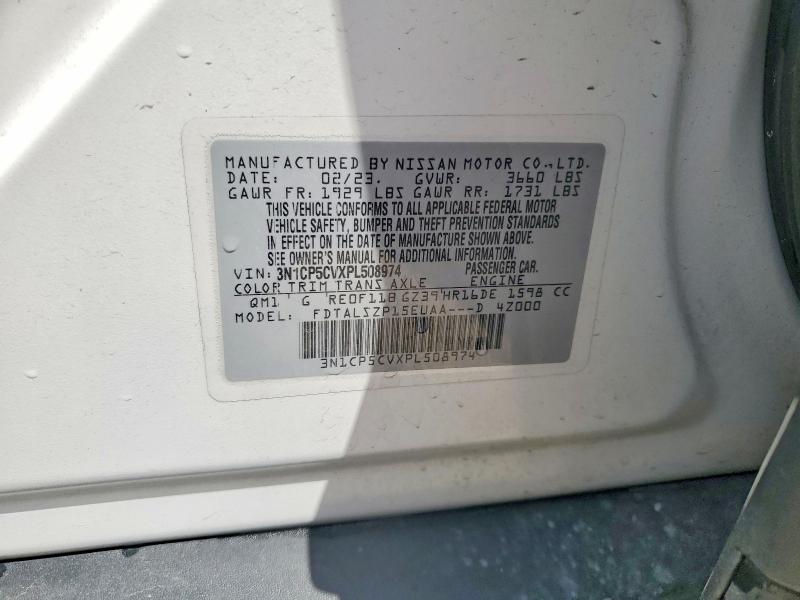 Aukcja sprzedaży 2023 Nissan Kicks, vin: 3N1CP5CVXPL508974, numer aukcji: 53914596