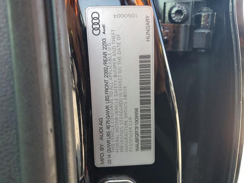 54093556 :رقم المزاد ، WAUBFGFF7F1009998 vin ، 2015 Audi A3 مزاد بيع