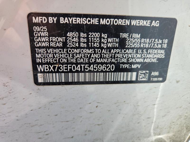 Продаж на аукціоні авто 2026 Bmw X1, vin: WBX73EF04T5459620, номер лоту: 52166926