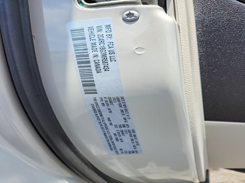 Продаж на аукціоні авто 2021 Chrysler Pacifica, vin: 2C4RC1BG3MR587434, номер лоту: 53733776