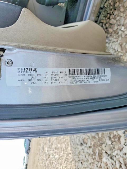 2018 Dodge Grand Caravan მანქანა იყიდება აუქციონზე, vin: 2C4RDGBG4JR190388, აუქციონის ნომერი: 54793336