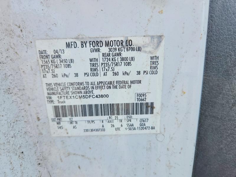 Aukcja sprzedaży 2013 Ford F150, vin: 1FTEX1CM5DFC43800, numer aukcji: 53977946