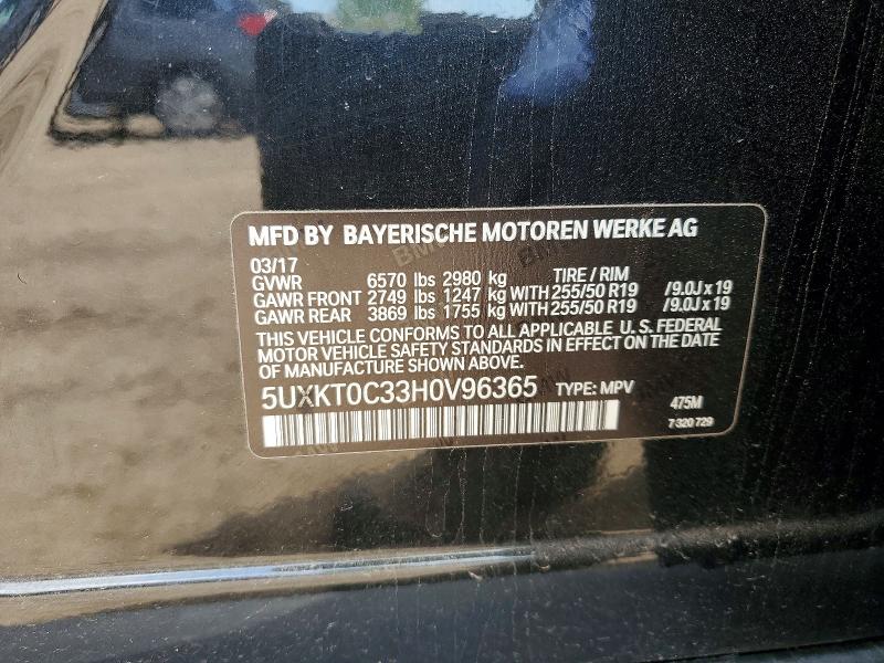 2017 Bmw X5 მანქანა იყიდება აუქციონზე, vin: 5UXKT0C33H0V96365, აუქციონის ნომერი: 53401036