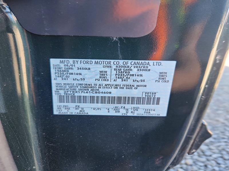 Продажа на аукционе авто 2001 Ford F150, vin: 2FTRX17L61CB04608, номер лота: 53950746