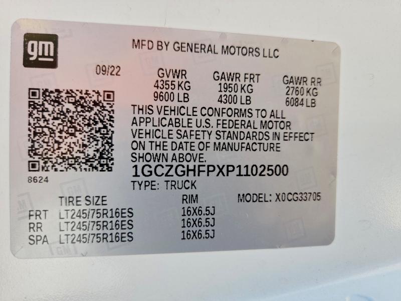 Продажа на аукционе авто 2023 Chevrolet Express G3500, vin: 1GCZGHFPXP1102500, номер лота: 52845796
