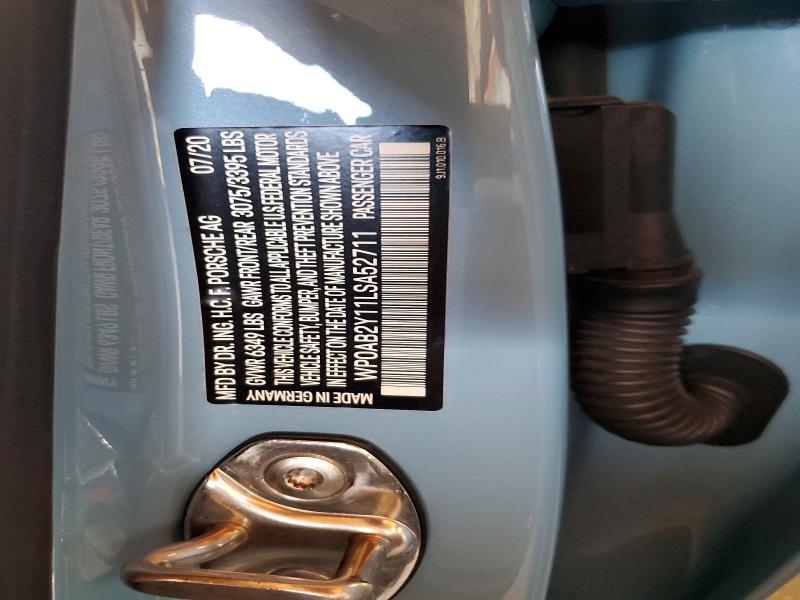Продажа на аукционе авто 2020 Porsche Taycan, vin: WP0AB2Y11LSA52711, номер лота: 53545506