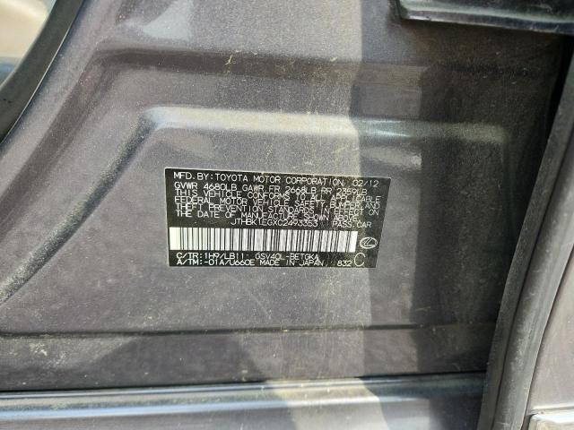 2012 Lexus Es მანქანა იყიდება აუქციონზე, vin: JTHBK1EGXC2493353, აუქციონის ნომერი: 55566996