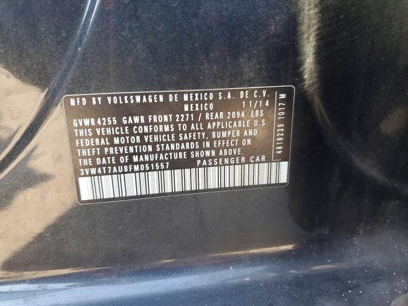 Продажа на аукционе авто 2015 Volkswagen Gti, vin: 3VW4T7AU8FM051557, номер лота: 52555766