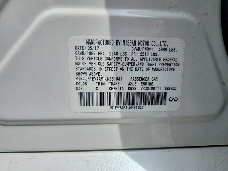 53006006 :رقم المزاد ، JN1EV7AP1JM351041 vin ، 2018 Infiniti Q50 مزاد بيع
