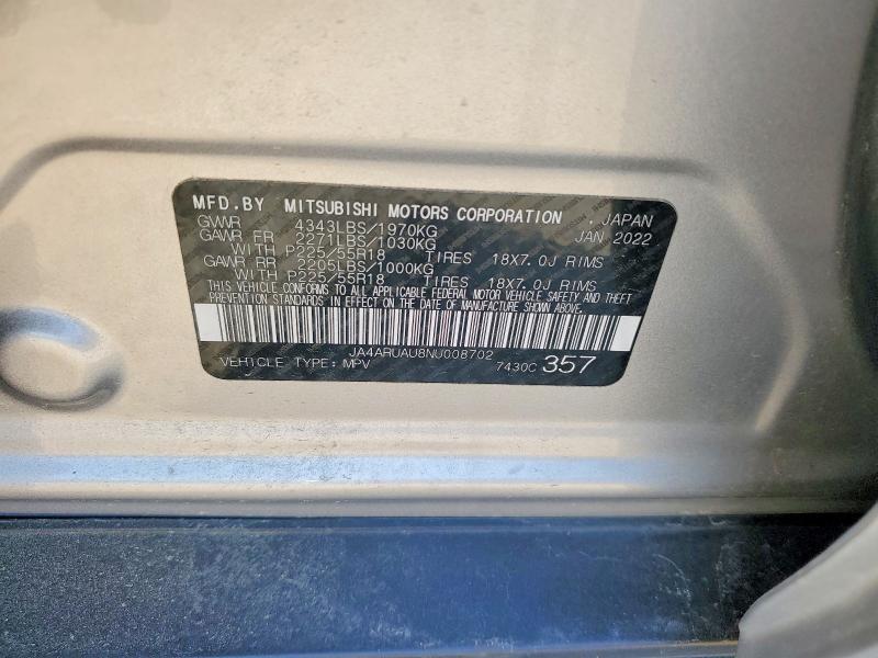 Продаж на аукціоні авто 2022 Mitsubishi Outlander Sport, vin: JA4ARUAU8NU008702, номер лоту: 53060196