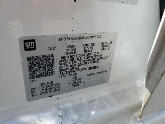 2023 Gmc Sierra მანქანა იყიდება აუქციონზე, vin: 1GT49RE71PF196068, აუქციონის ნომერი: 54334016