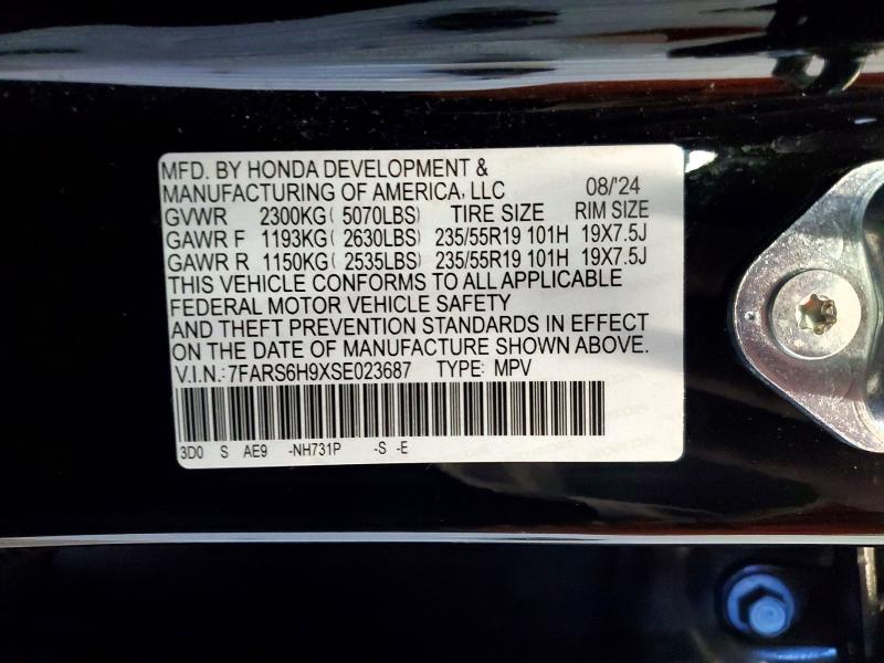 Продаж на аукціоні авто 2025 Honda Cr-v, vin: 7FARS6H9XSE023687, номер лоту: 53092636