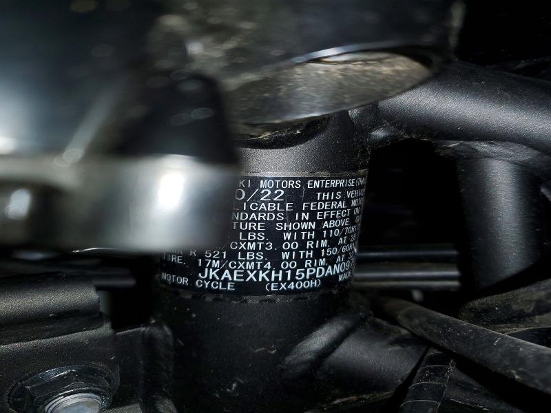 Aukcja sprzedaży 2023 Kawasaki Ex400, vin: JKAEXKH15PDAN0970, numer aukcji: 52701986