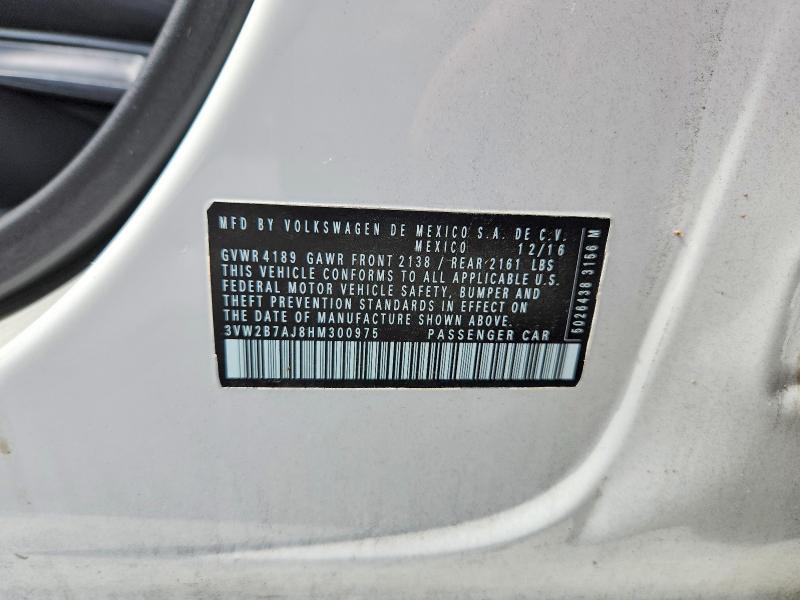 54280516 :رقم المزاد ، 3VW2B7AJ8HM300975 vin ، 2017 Volkswagen Jetta مزاد بيع