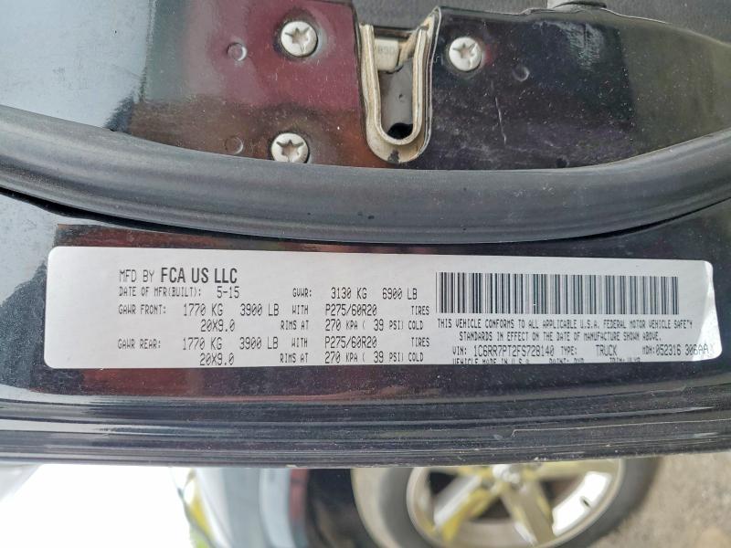 52062756 :رقم المزاد ، 1C6RR7PT2FS728140 vin ، 2015 Ram 1500 مزاد بيع
