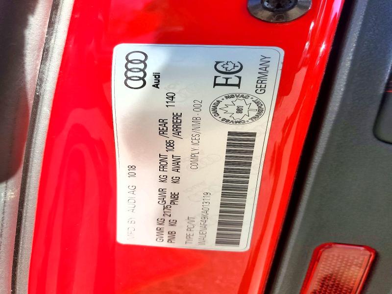 Продажа на аукционе авто 2019 Audi A4, vin: WAUENAF49KA013119, номер лота: 53771546