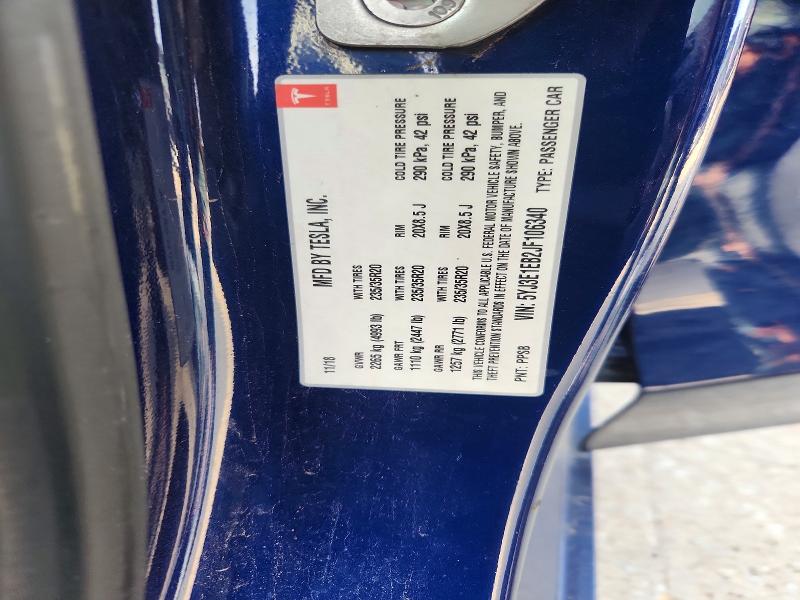 2018 Tesla Model 3 მანქანა იყიდება აუქციონზე, vin: 5YJ3E1EB2JF106340, აუქციონის ნომერი: 52046126