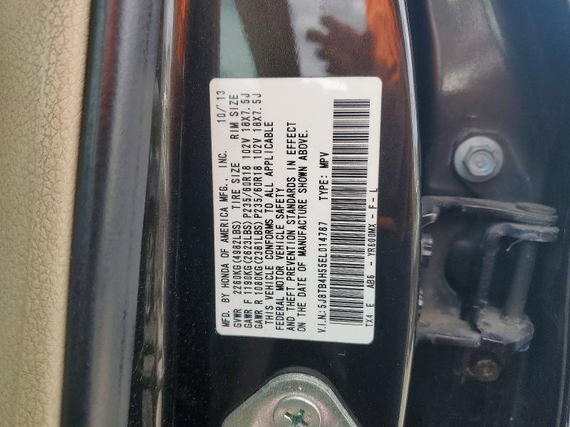 52993106 :رقم المزاد ، 5J8TB4H55EL014787 vin ، 2014 Acura Rdx مزاد بيع