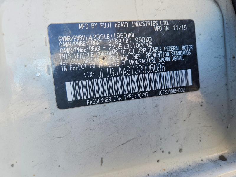 Продажа на аукционе авто 2016 Subaru Impreza, vin: JF1GJAA67GG006096, номер лота: 54096376