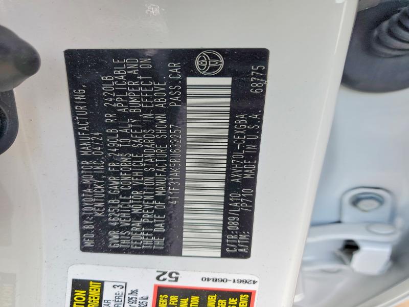 Продаж на аукціоні авто 2024 Toyota Camry, vin: 4T1F31AK5RU632257, номер лоту: 52889686