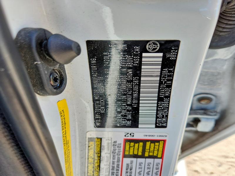 Продажа на аукционе авто 2018 Toyota Camry, vin: 4T1B11HK6JU675875, номер лота: 53052046
