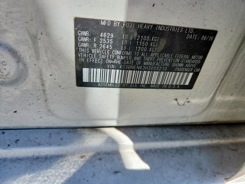 51848466 :رقم المزاد ، 4S3BNEN63H3005210 vin ، 2017 Subaru Legacy مزاد بيع