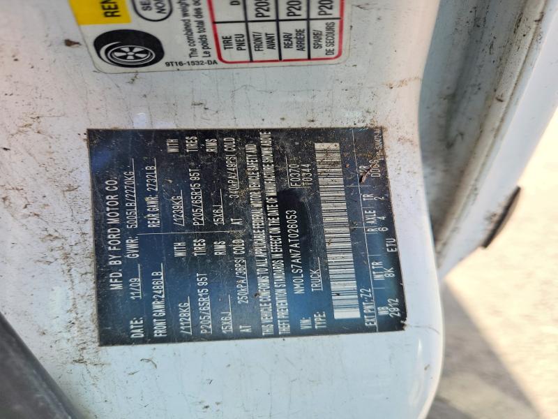 2010 Ford Transit Connect მანქანა იყიდება აუქციონზე, vin: NM0LS7AN7AT026053, აუქციონის ნომერი: 54823186