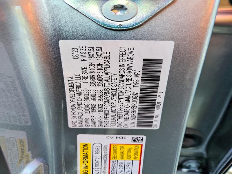 52005826 :رقم المزاد ، 5J6RS6H59RL006292 vin ، 2024 Honda Cr-v مزاد بيع
