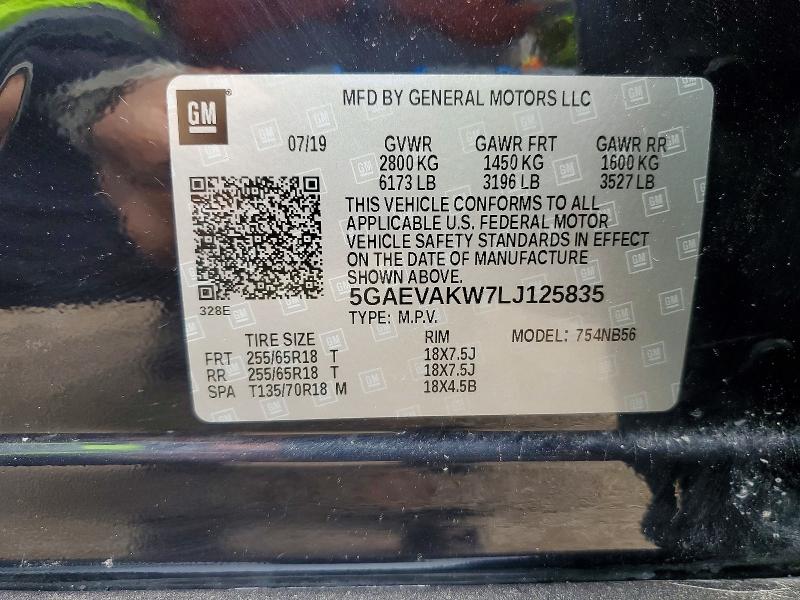 Продажа на аукционе авто 2020 Buick Enclave, vin: 5GAEVAKW7LJ125835, номер лота: 53555666