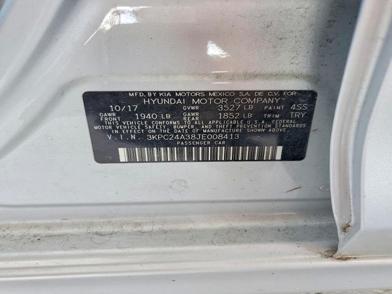 Продажа на аукционе авто 2018 Hyundai Accent, vin: 3KPC24A38JE008413, номер лота: 53568836