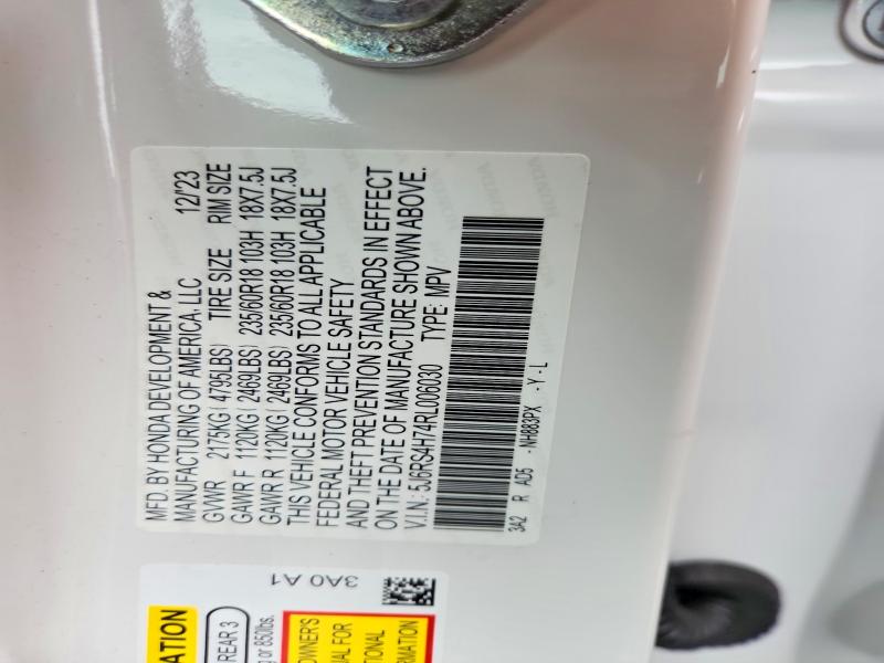 Aukcja sprzedaży 2024 Honda Cr-v, vin: 5J6RS4H74RL006030, numer aukcji: 52953316