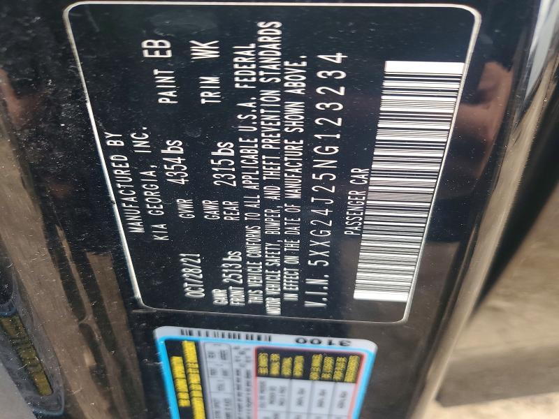 53436036 :رقم المزاد ، 5XXG24J25NG123234 vin ، 2022 Kia K5 مزاد بيع
