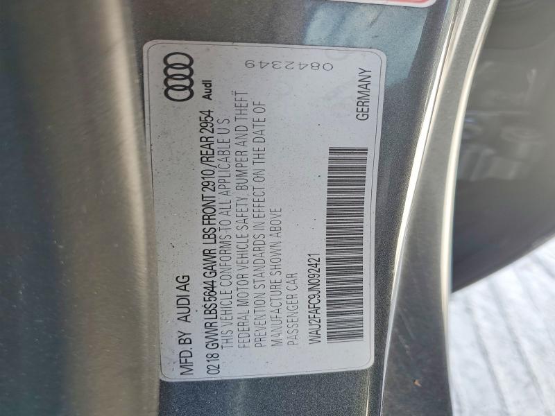 Продаж на аукціоні авто 2018 Audi S7, vin: WAU2FAFC9JN092421, номер лоту: 54022706