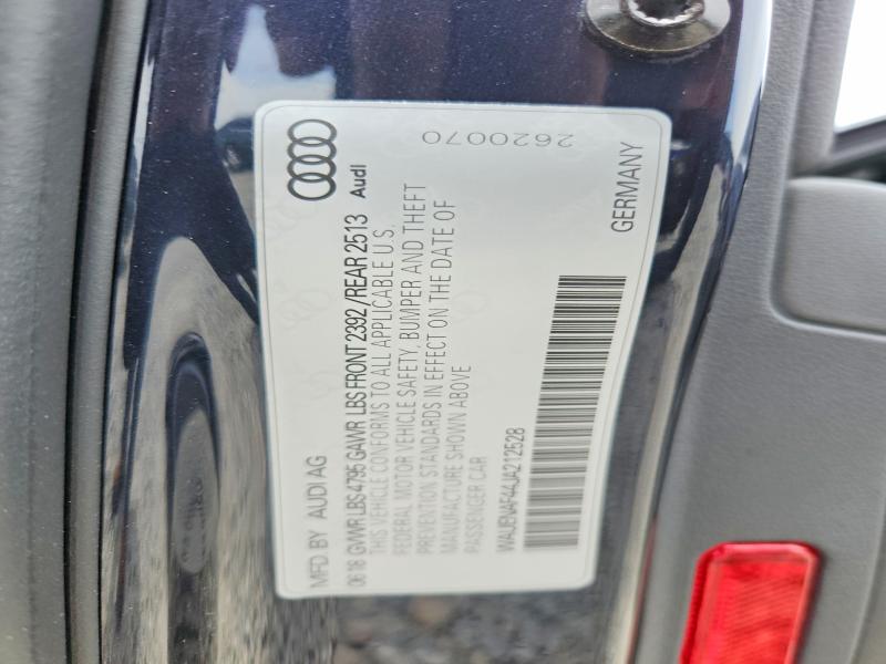 Продаж на аукціоні авто 2018 Audi A4, vin: WAUENAF44JA212528, номер лоту: 54912166