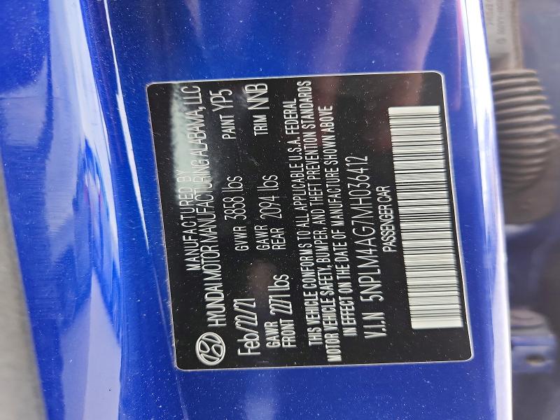 Продажа на аукционе авто 2021 Hyundai Elantra, vin: 5NPLM4AG7MH036412, номер лота: 52217196