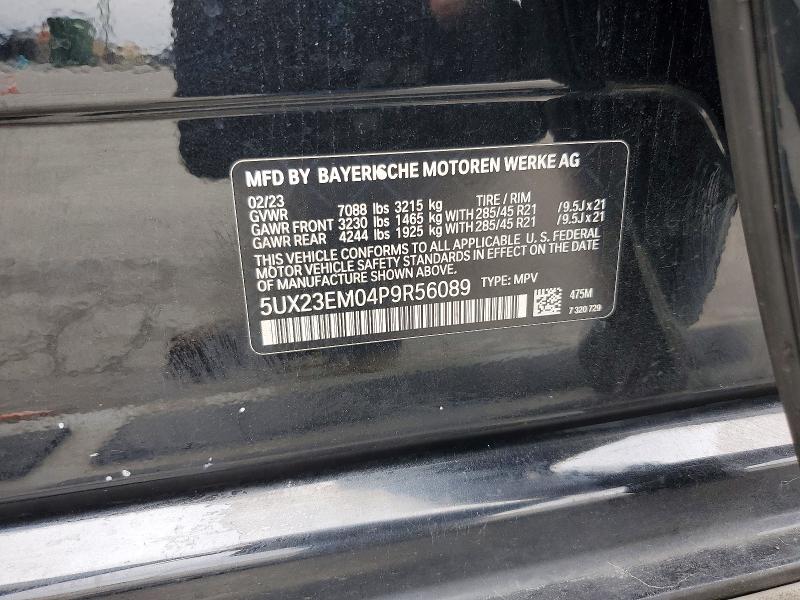 Aukcja sprzedaży 2023 Bmw X7, vin: 5UX23EM04P9R56089, numer aukcji: 55121526